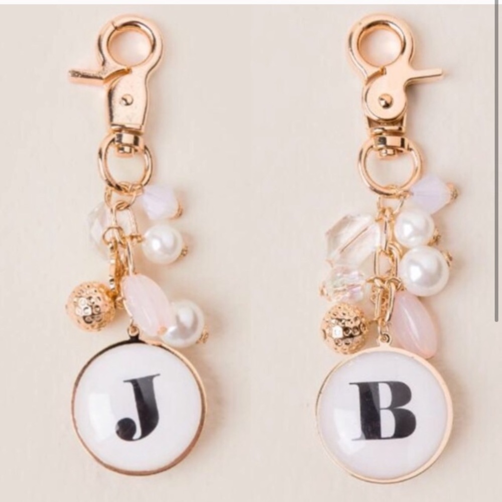 Anthropologie • “J” Bubble Initial Keychain